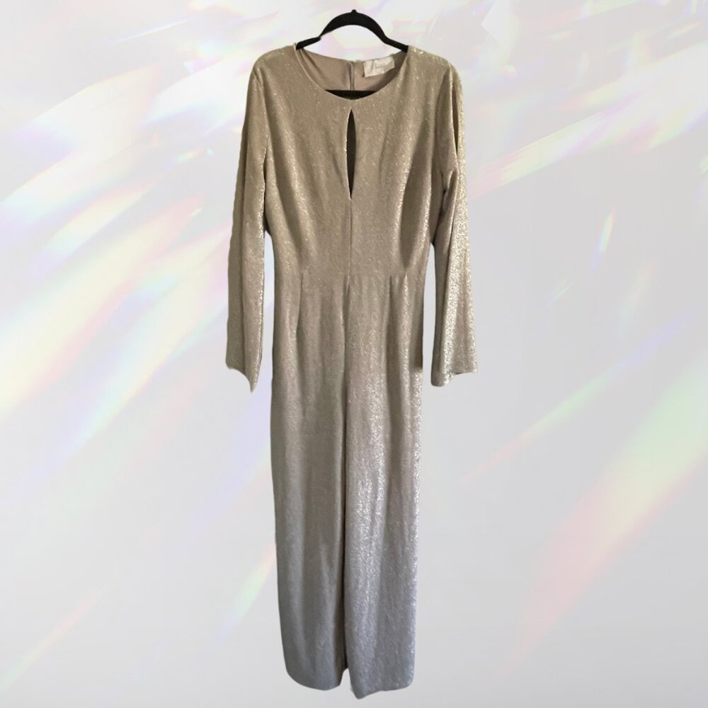 Sparkly Bridal Reception Jumpsuit - Champagne Jumpsuit - Disco Jumpsuit